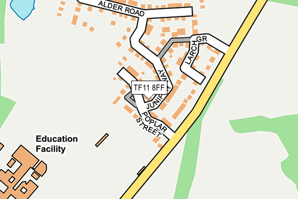 TF11 8FF map - OS OpenMap – Local (Ordnance Survey) TF11 8FF map - OS OpenMap – Local (Ordnance Survey)