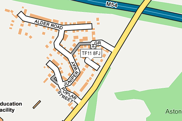 TF11 8FJ map - OS OpenMap – Local (Ordnance Survey) TF11 8FJ map - OS OpenMap – Local (Ordnance Survey)
