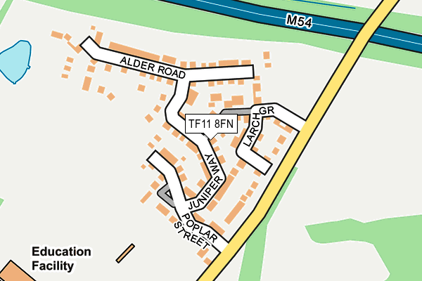 TF11 8FN map - OS OpenMap – Local (Ordnance Survey) TF11 8FN map - OS OpenMap – Local (Ordnance Survey)