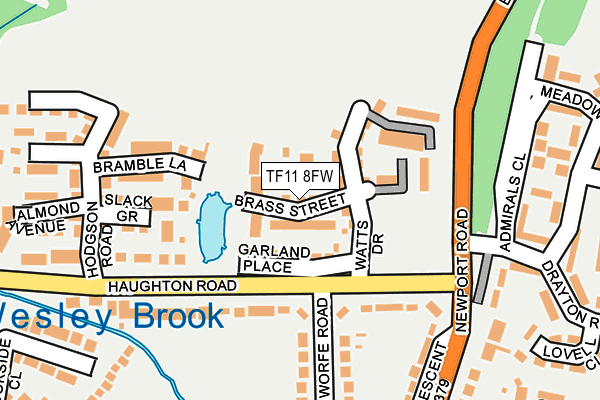 TF11 8FW map - OS OpenMap – Local (Ordnance Survey) TF11 8FW map - OS OpenMap – Local (Ordnance Survey)