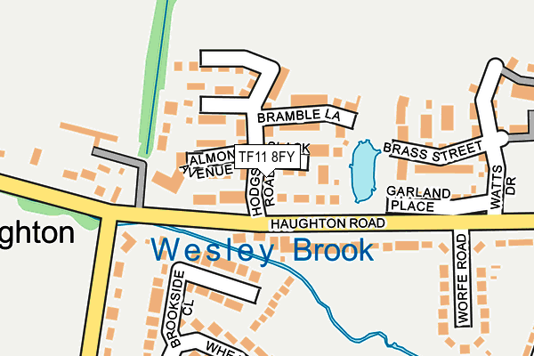 TF11 8FY map - OS OpenMap – Local (Ordnance Survey) TF11 8FY map - OS OpenMap – Local (Ordnance Survey)