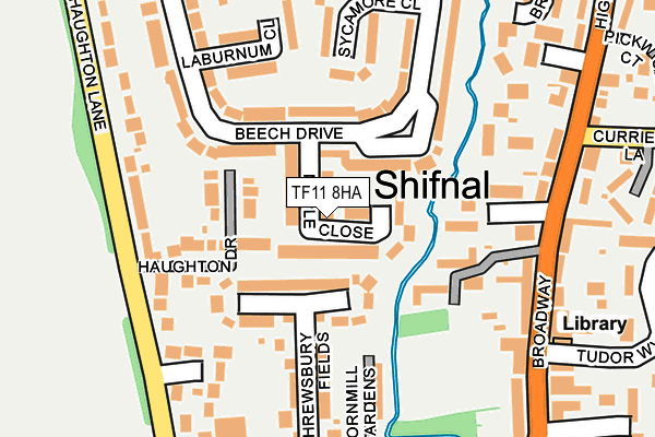 TF11 8HA map - OS OpenMap – Local (Ordnance Survey) TF11 8HA map - OS OpenMap – Local (Ordnance Survey)