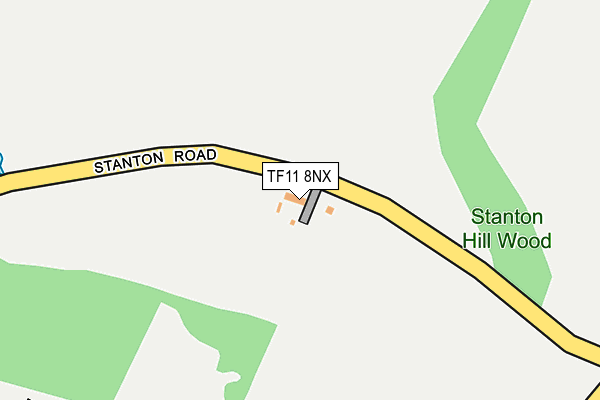 TF11 8NX map - OS OpenMap – Local (Ordnance Survey) TF11 8NX map - OS OpenMap – Local (Ordnance Survey)