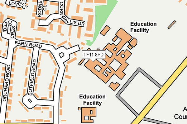 TF11 8PD map - OS OpenMap – Local (Ordnance Survey) TF11 8PD map - OS OpenMap – Local (Ordnance Survey)