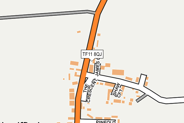 TF11 8QJ map - OS OpenMap – Local (Ordnance Survey) TF11 8QJ map - OS OpenMap – Local (Ordnance Survey)