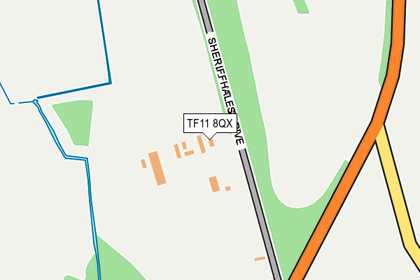 TF11 8QX map - OS OpenMap – Local (Ordnance Survey) TF11 8QX map - OS OpenMap – Local (Ordnance Survey)