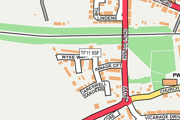 TF11 8SF map - OS OpenMap – Local (Ordnance Survey) TF11 8SF map - OS OpenMap – Local (Ordnance Survey)