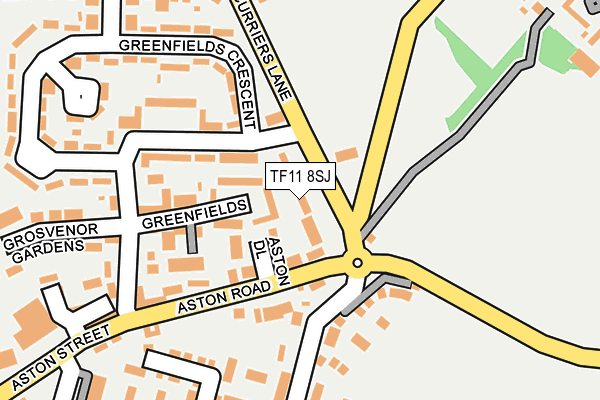 TF11 8SJ map - OS OpenMap – Local (Ordnance Survey) TF11 8SJ map - OS OpenMap – Local (Ordnance Survey)
