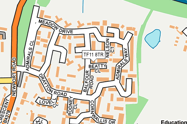 TF11 8TR map - OS OpenMap – Local (Ordnance Survey) TF11 8TR map - OS OpenMap – Local (Ordnance Survey)