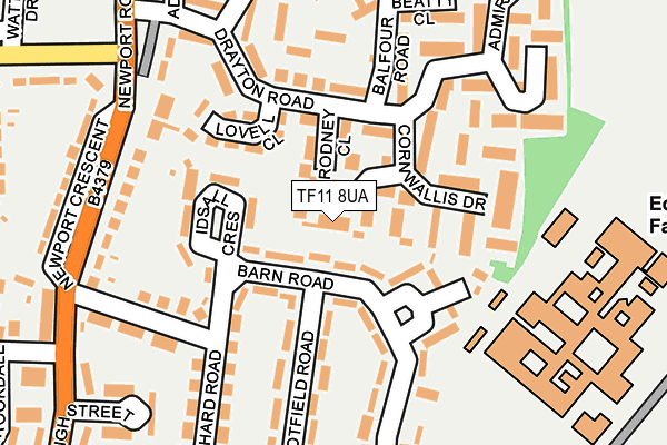 TF11 8UA map - OS OpenMap – Local (Ordnance Survey) TF11 8UA map - OS OpenMap – Local (Ordnance Survey)