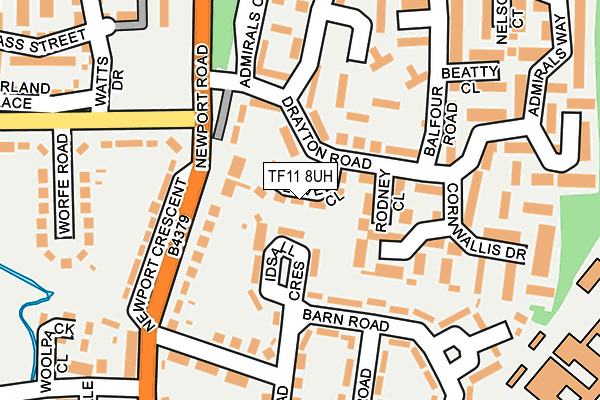 TF11 8UH map - OS OpenMap – Local (Ordnance Survey) TF11 8UH map - OS OpenMap – Local (Ordnance Survey)