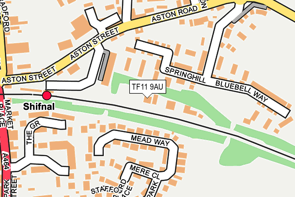 TF11 9AU map - OS OpenMap – Local (Ordnance Survey) TF11 9AU map - OS OpenMap – Local (Ordnance Survey)