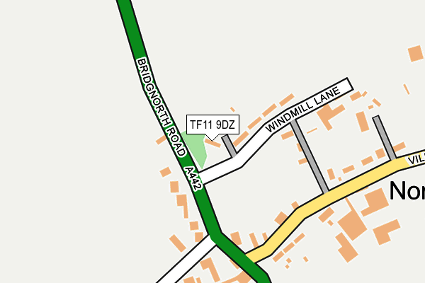TF11 9DZ map - OS OpenMap – Local (Ordnance Survey) TF11 9DZ map - OS OpenMap – Local (Ordnance Survey)