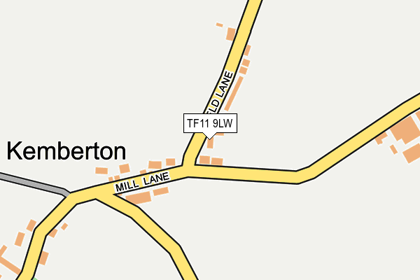 TF11 9LW map - OS OpenMap – Local (Ordnance Survey) TF11 9LW map - OS OpenMap – Local (Ordnance Survey)