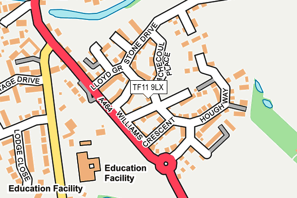 TF11 9LX map - OS OpenMap – Local (Ordnance Survey) TF11 9LX map - OS OpenMap – Local (Ordnance Survey)