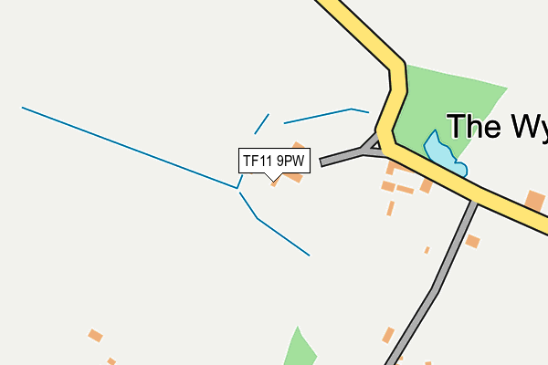 TF11 9PW map - OS OpenMap – Local (Ordnance Survey) TF11 9PW map - OS OpenMap – Local (Ordnance Survey)