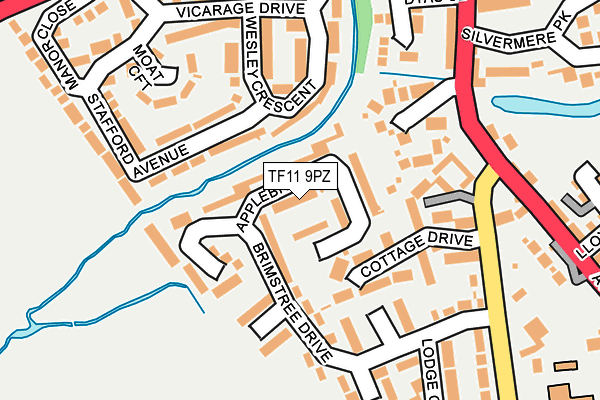 TF11 9PZ map - OS OpenMap – Local (Ordnance Survey) TF11 9PZ map - OS OpenMap – Local (Ordnance Survey)