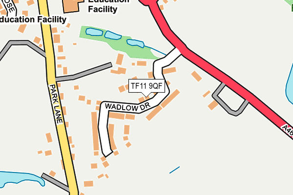 TF11 9QF map - OS OpenMap – Local (Ordnance Survey) TF11 9QF map - OS OpenMap – Local (Ordnance Survey)