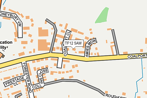 TF12 5AW map - OS OpenMap – Local (Ordnance Survey) TF12 5AW map - OS OpenMap – Local (Ordnance Survey)