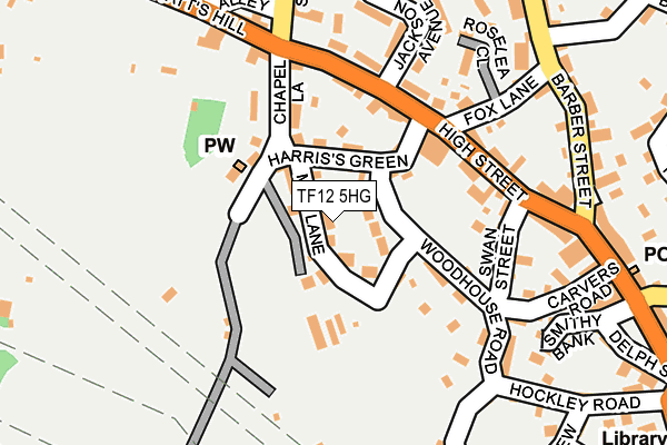 TF12 5HG map - OS OpenMap – Local (Ordnance Survey) TF12 5HG map - OS OpenMap – Local (Ordnance Survey)