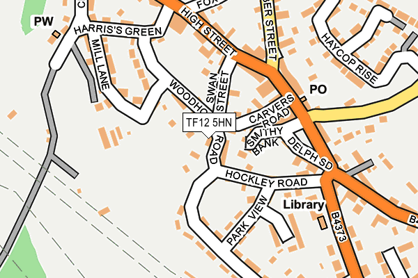 TF12 5HN map - OS OpenMap – Local (Ordnance Survey) TF12 5HN map - OS OpenMap – Local (Ordnance Survey)