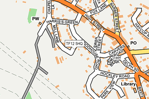 TF12 5HQ map - OS OpenMap – Local (Ordnance Survey) TF12 5HQ map - OS OpenMap – Local (Ordnance Survey)