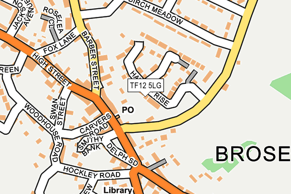 TF12 5LG map - OS OpenMap – Local (Ordnance Survey) TF12 5LG map - OS OpenMap – Local (Ordnance Survey)