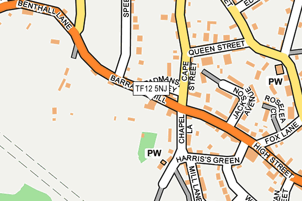 TF12 5NJ map - OS OpenMap – Local (Ordnance Survey) TF12 5NJ map - OS OpenMap – Local (Ordnance Survey)
