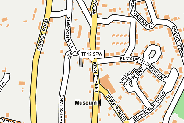 TF12 5PW map - OS OpenMap – Local (Ordnance Survey) TF12 5PW map - OS OpenMap – Local (Ordnance Survey)
