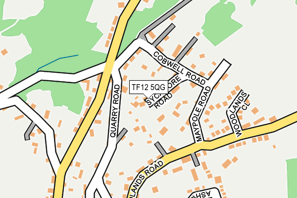 TF12 5QG map - OS OpenMap – Local (Ordnance Survey) TF12 5QG map - OS OpenMap – Local (Ordnance Survey)