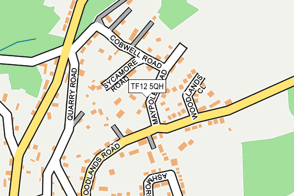 TF12 5QH map - OS OpenMap – Local (Ordnance Survey) TF12 5QH map - OS OpenMap – Local (Ordnance Survey)