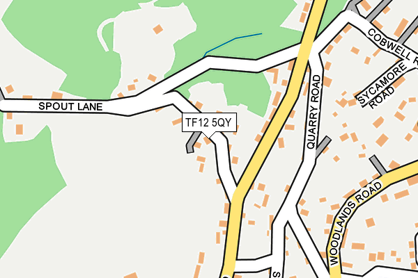 TF12 5QY map - OS OpenMap – Local (Ordnance Survey) TF12 5QY map - OS OpenMap – Local (Ordnance Survey)