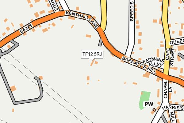 TF12 5RJ map - OS OpenMap – Local (Ordnance Survey) TF12 5RJ map - OS OpenMap – Local (Ordnance Survey)