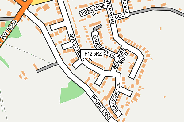 TF12 5RZ map - OS OpenMap – Local (Ordnance Survey) TF12 5RZ map - OS OpenMap – Local (Ordnance Survey)