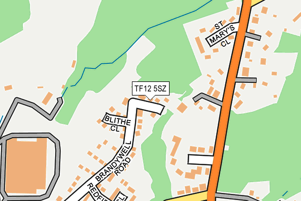 TF12 5SZ map - OS OpenMap – Local (Ordnance Survey) TF12 5SZ map - OS OpenMap – Local (Ordnance Survey)