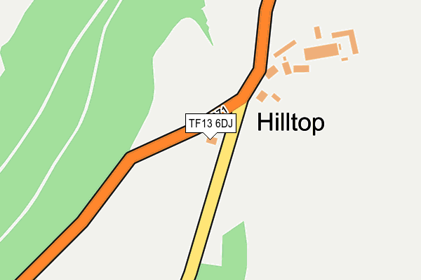 TF13 6DJ map - OS OpenMap – Local (Ordnance Survey)