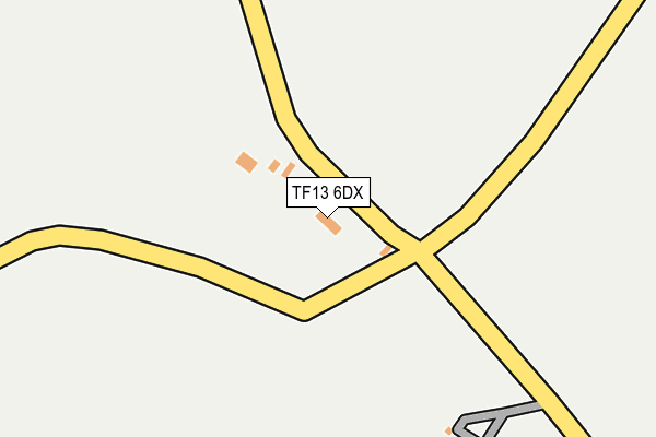TF13 6DX map - OS OpenMap – Local (Ordnance Survey) TF13 6DX map - OS OpenMap – Local (Ordnance Survey)