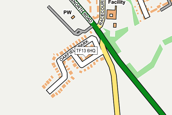 TF13 6HQ map - OS OpenMap – Local (Ordnance Survey) TF13 6HQ map - OS OpenMap – Local (Ordnance Survey)
