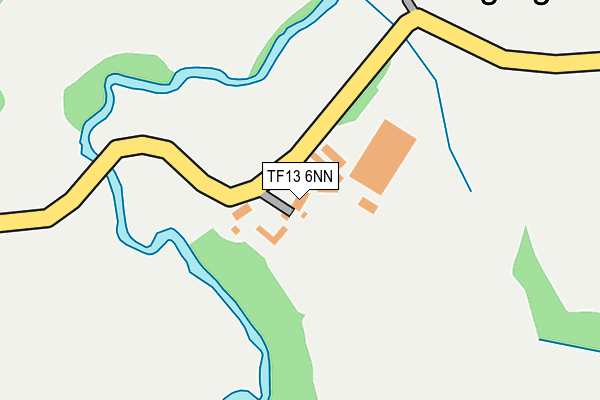 TF13 6NN map - OS OpenMap – Local (Ordnance Survey) TF13 6NN map - OS OpenMap – Local (Ordnance Survey)