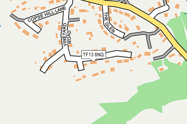 TF13 6NQ map - OS OpenMap – Local (Ordnance Survey) TF13 6NQ map - OS OpenMap – Local (Ordnance Survey)