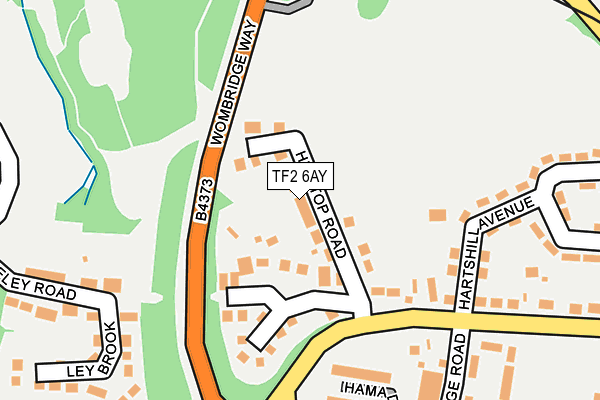 TF2 6AY map - OS OpenMap – Local (Ordnance Survey) TF2 6AY map - OS OpenMap – Local (Ordnance Survey)