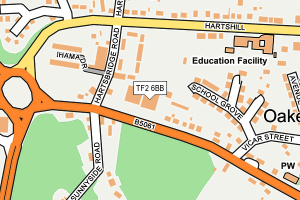 TF2 6BB map - OS OpenMap – Local (Ordnance Survey)