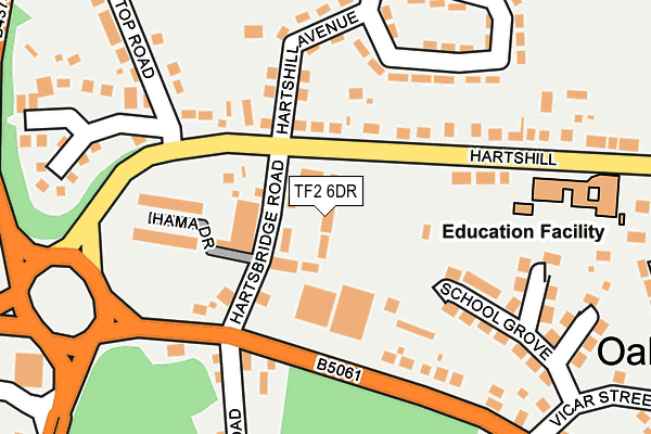 TF2 6DR map - OS OpenMap – Local (Ordnance Survey) TF2 6DR map - OS OpenMap – Local (Ordnance Survey)