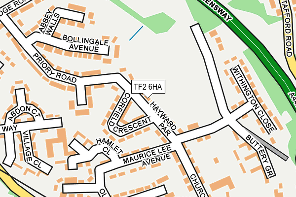 TF2 6HA map - OS OpenMap – Local (Ordnance Survey) TF2 6HA map - OS OpenMap – Local (Ordnance Survey)