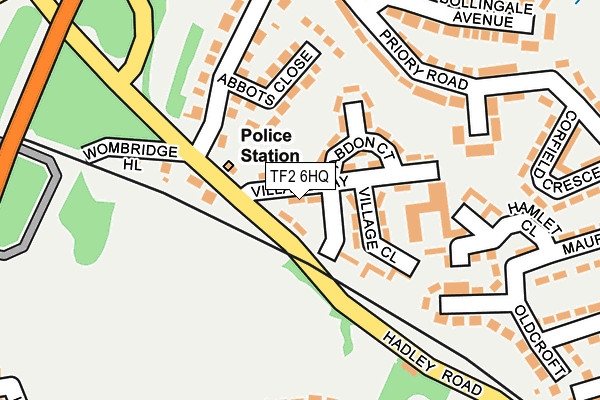 TF2 6HQ map - OS OpenMap – Local (Ordnance Survey) TF2 6HQ map - OS OpenMap – Local (Ordnance Survey)