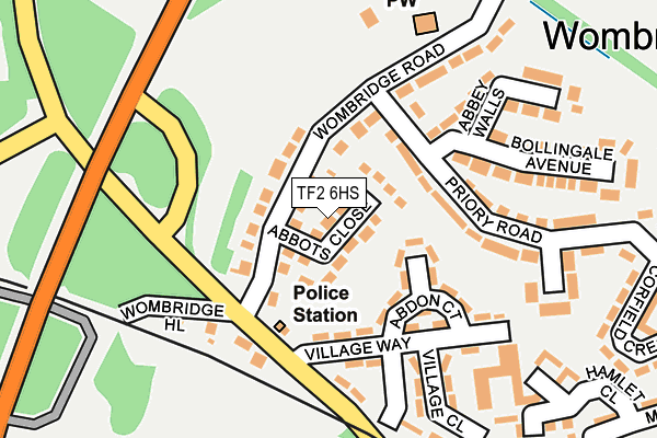 TF2 6HS map - OS OpenMap – Local (Ordnance Survey) TF2 6HS map - OS OpenMap – Local (Ordnance Survey)