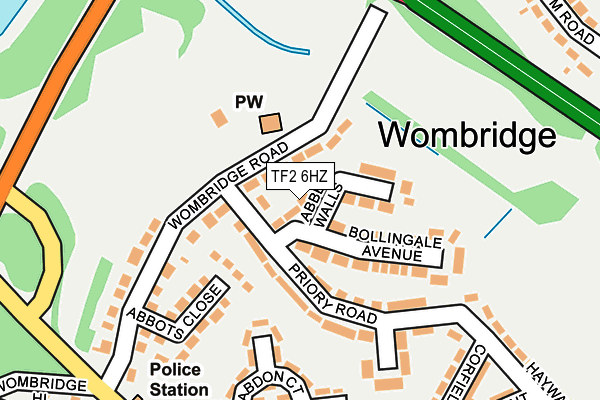 TF2 6HZ map - OS OpenMap – Local (Ordnance Survey) TF2 6HZ map - OS OpenMap – Local (Ordnance Survey)