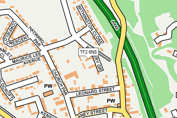 TF2 6NS map - OS OpenMap – Local (Ordnance Survey) TF2 6NS map - OS OpenMap – Local (Ordnance Survey)