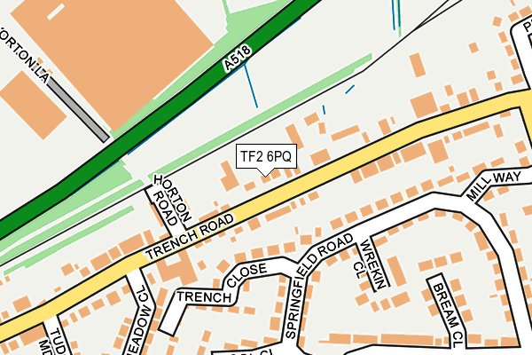 TF2 6PQ map - OS OpenMap – Local (Ordnance Survey) TF2 6PQ map - OS OpenMap – Local (Ordnance Survey)