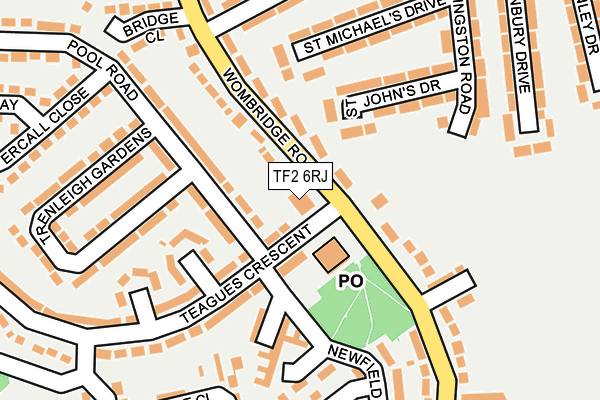 TF2 6RJ map - OS OpenMap – Local (Ordnance Survey) TF2 6RJ map - OS OpenMap – Local (Ordnance Survey)